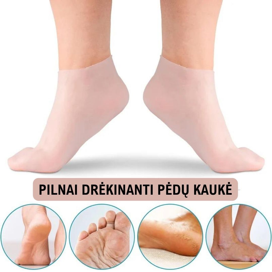 Drėkinamoji silikoninė šveičiamoji pėdų kaukė - prekinis.lt