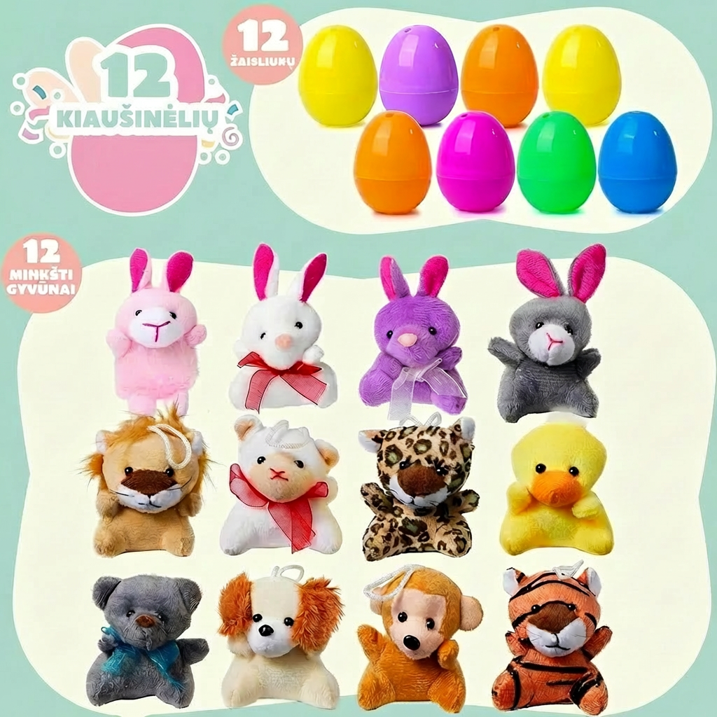 Velykiniai kiaušiniai su žaisliukais viduje