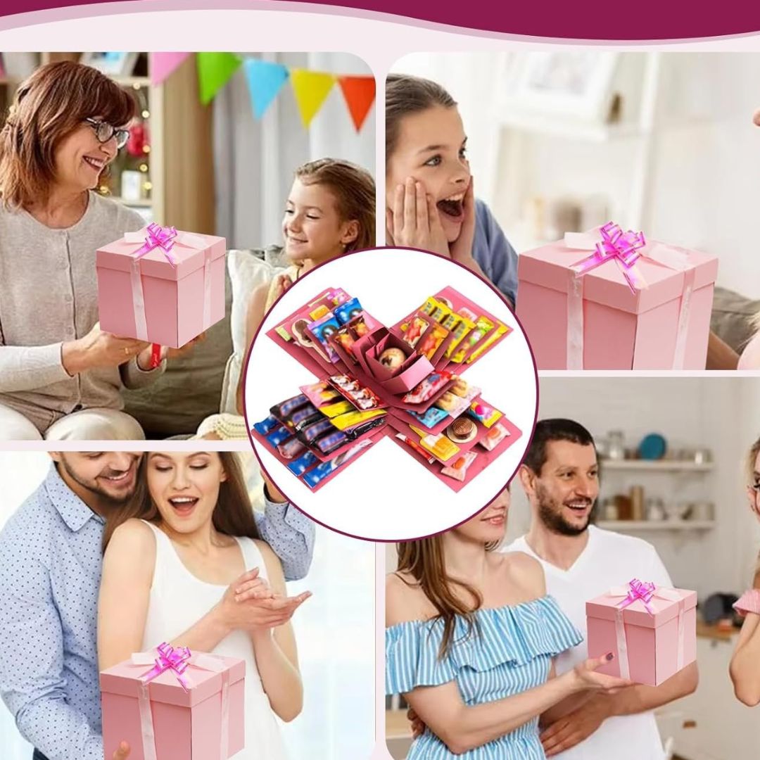 Kūrybinga kalėdinė dovanų dėžutė: 5 aukštų staigmenos dovanų dėžutė su juostele