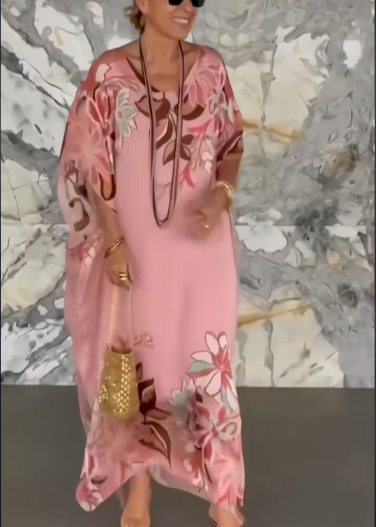 Raštuota maksi suknelė