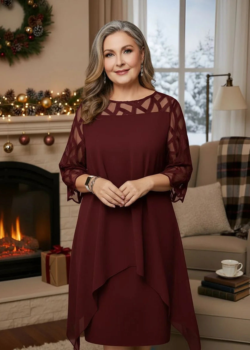 Elegantiška nėriniuota suknelė visoms progoms