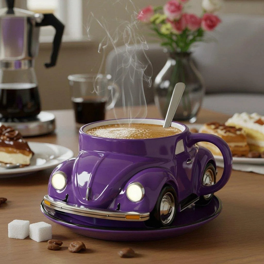 Vabalo automobilio formos puodelis