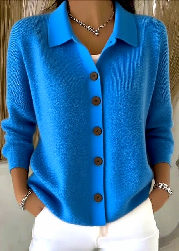 Moteriškas, patogus ilgomis rankovėmis kardiganas