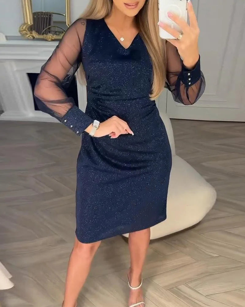 Šventinė suknelė su blizgučiais