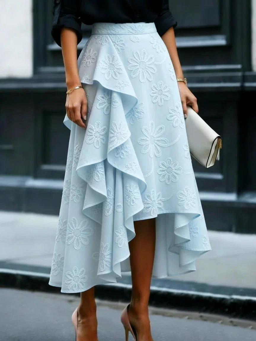 Elegantiškas sijonas su raukiniais