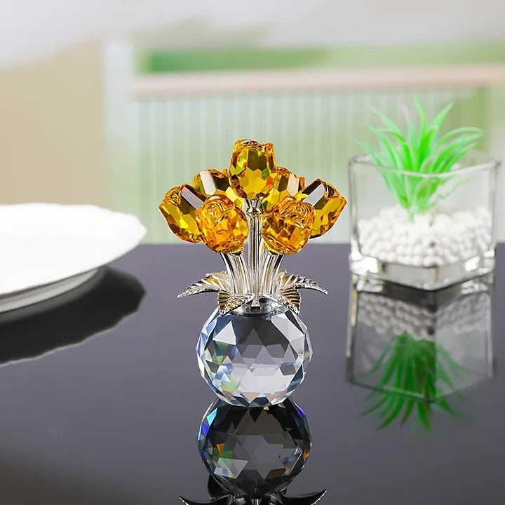 Krištolo kolekcinė figūrėlė su vaza