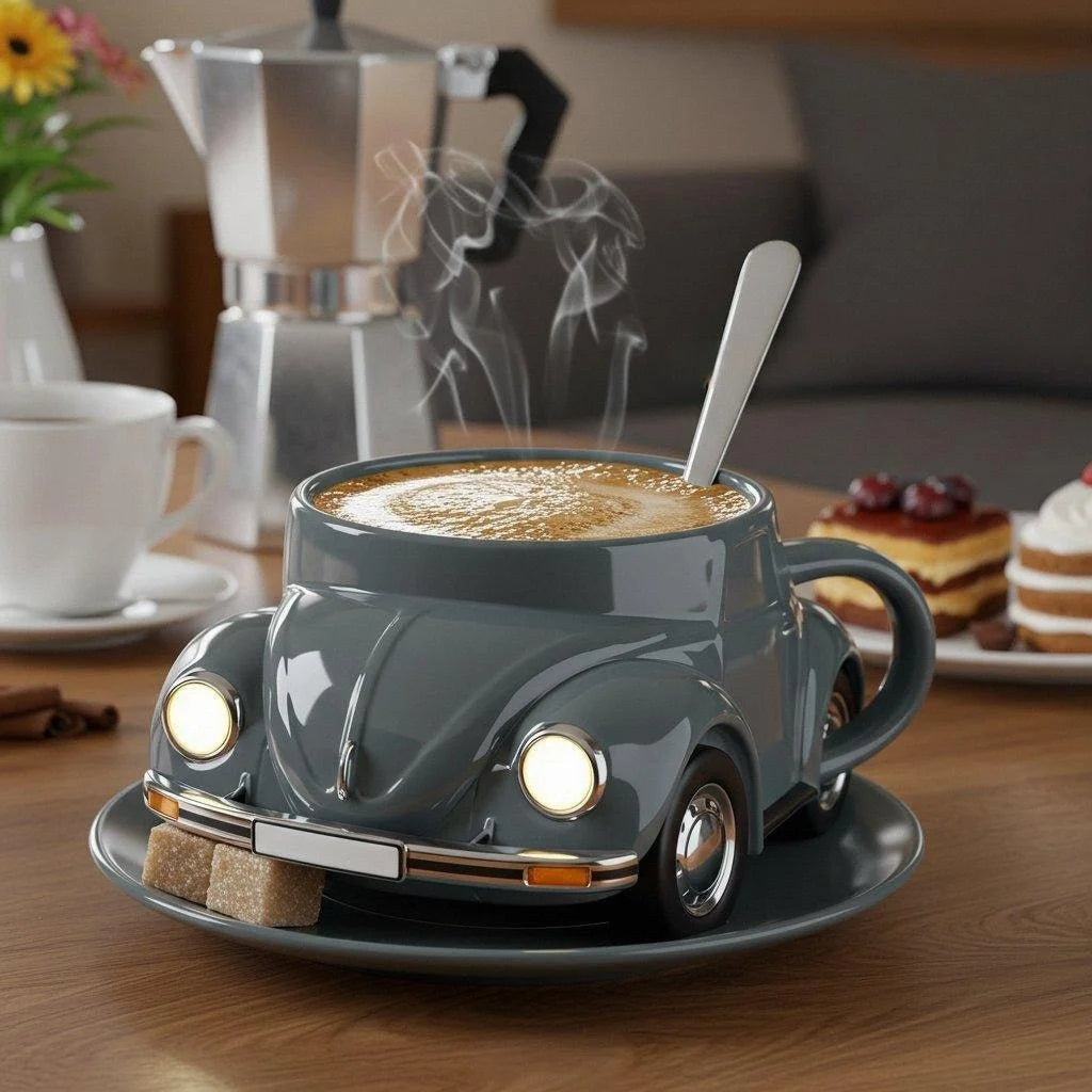 Vabalo automobilio formos puodelis