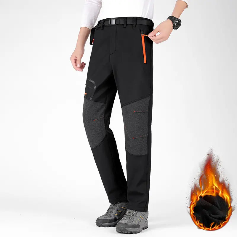 Neperšlampamos šiltos medvilninės vyriškos kelnės