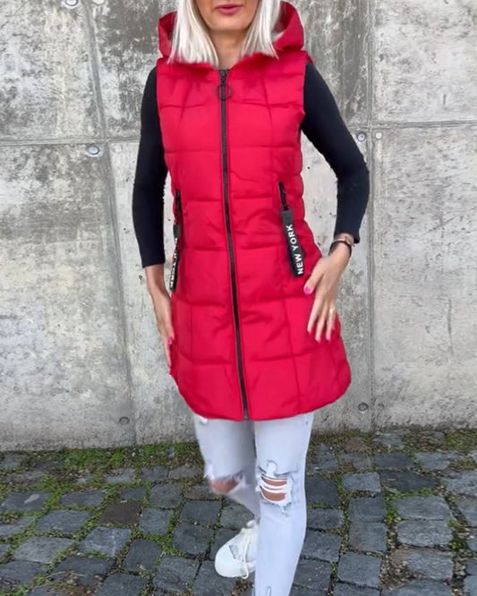 Rudeninė liemenė su užtrauktuku