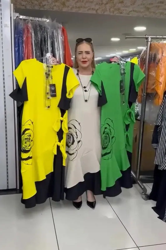 Nauja laisvalaikio suknelė su kaspinu