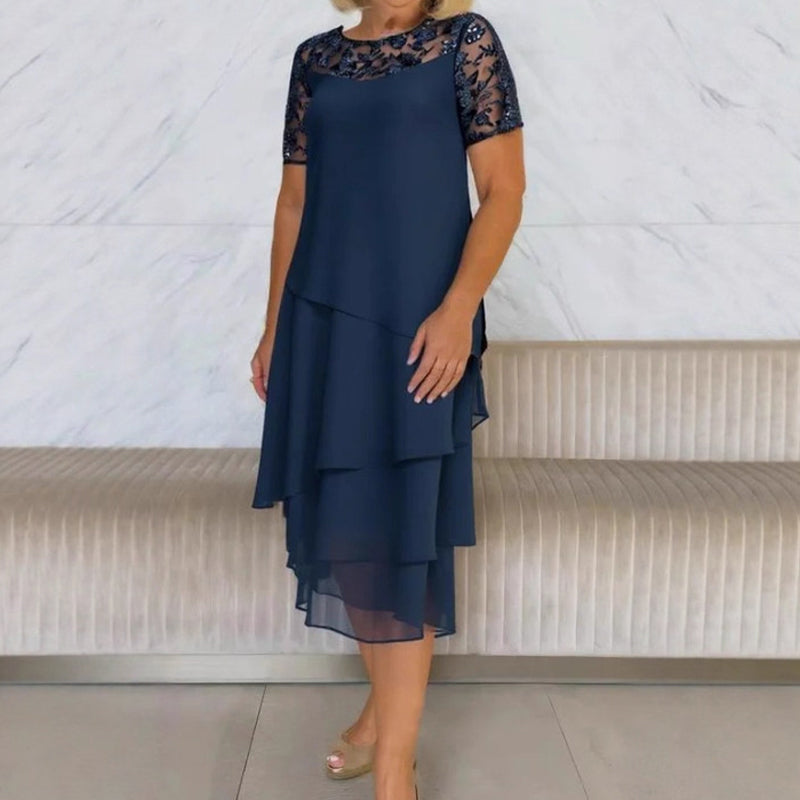 💖Elegantiška moteriška nėriniuota suknelė