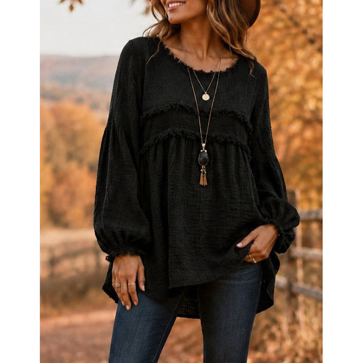 Boho stiliaus palaidine su raukiniais