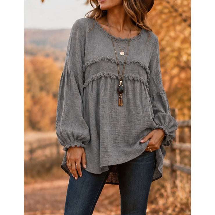 Boho stiliaus palaidine su raukiniais